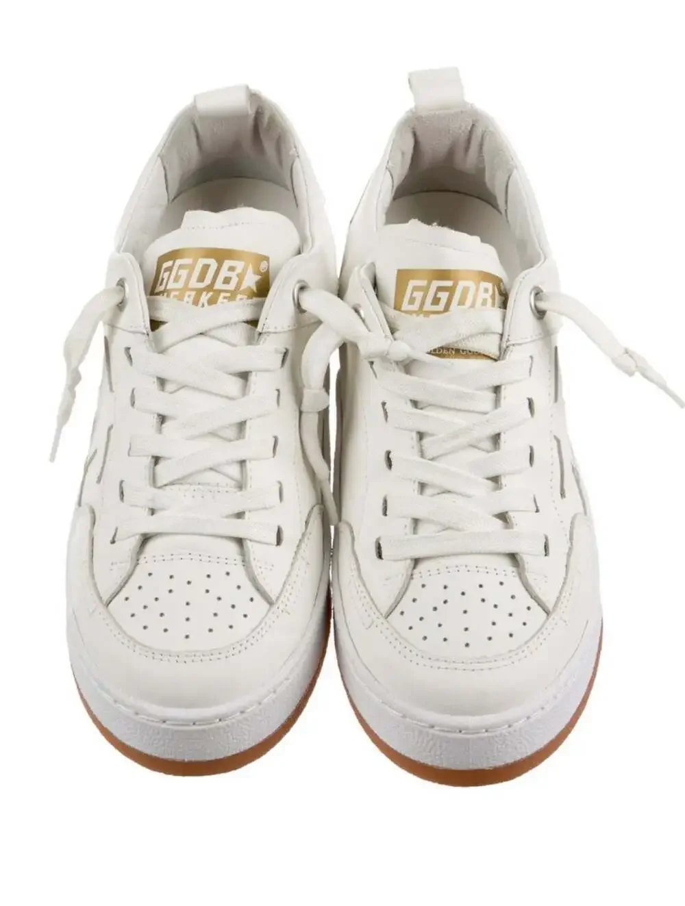 Golden Goose Yeah Low-Top White Leather Gum Sneakers - Picture 3 of 6